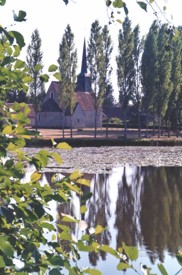 Langesse église et étang